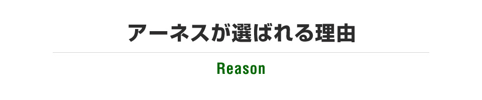 アーネスが選ばれる理由